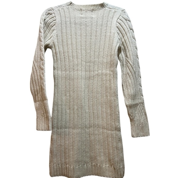 💥REDUCED💥Moon River Women's Long Sleeve Cable Sweater Dress, cream  small NWOT - Picture 2 of 10